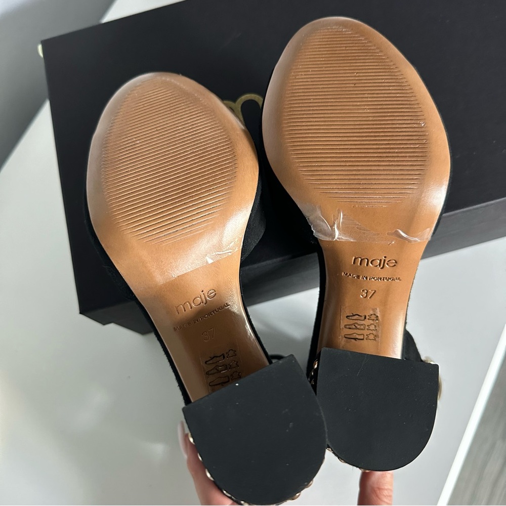 Maje Black block heels Size 37 - Picture 3 of 12